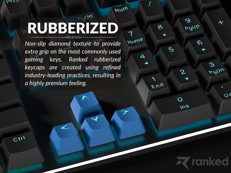 Ranked Rubber Keycap Set | Double Shot Translucent | OEM Profile for Mechanical Gaming Keyboard (Skydiver, 23 Keys) - Image 3